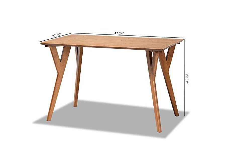 Baxton Studio Sahar Dining Tables, Walnut Brown