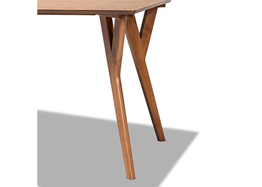 Baxton Studio Sahar Dining Tables, Walnut Brown