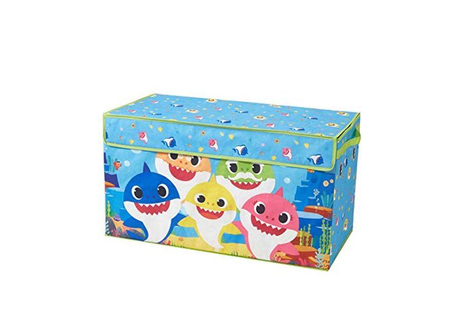 Idea Nuova Baby Shark Collapsible Children’s Toy Storage Trunk, Durable with Lid