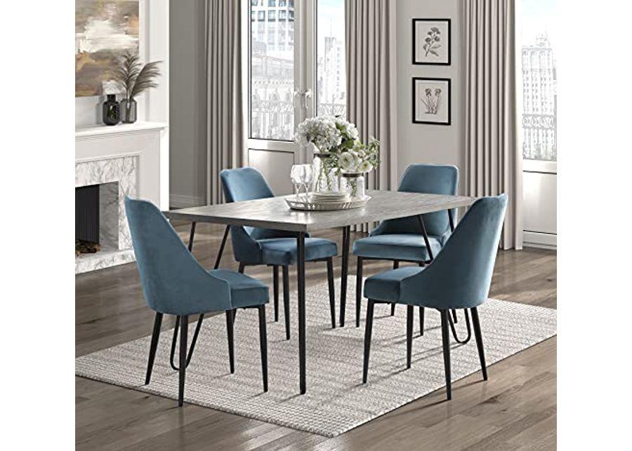 Lexicon Elyse Dining Table, Gray/Black