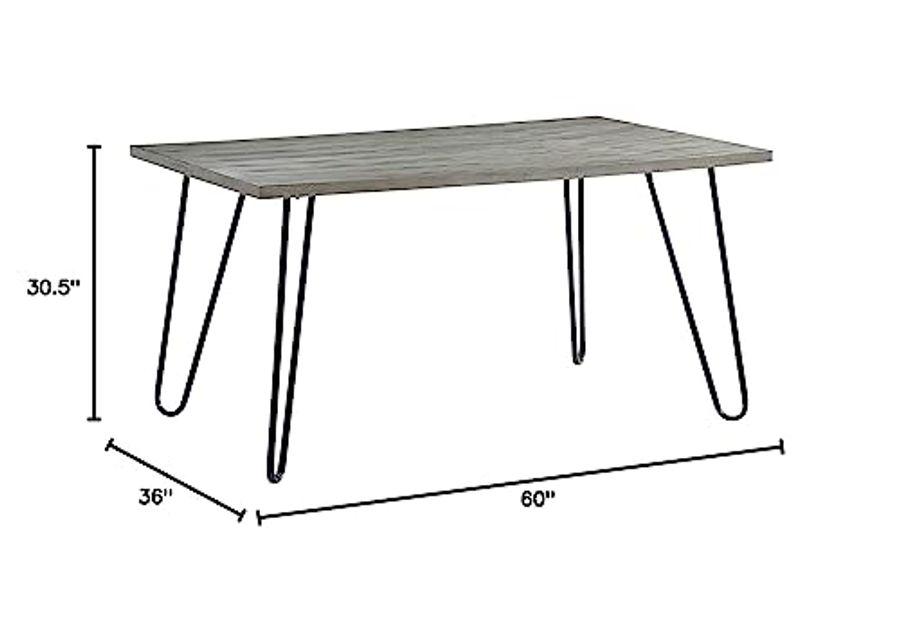 Lexicon Elyse Dining Table, Gray/Black