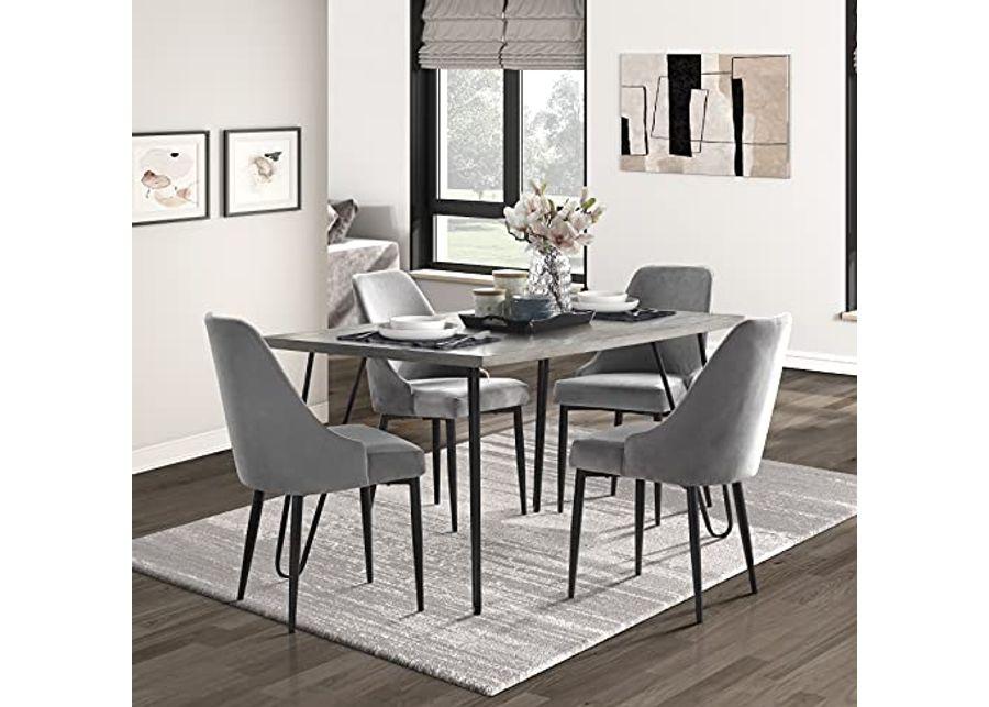 Lexicon Elyse Dining Table, Gray/Black