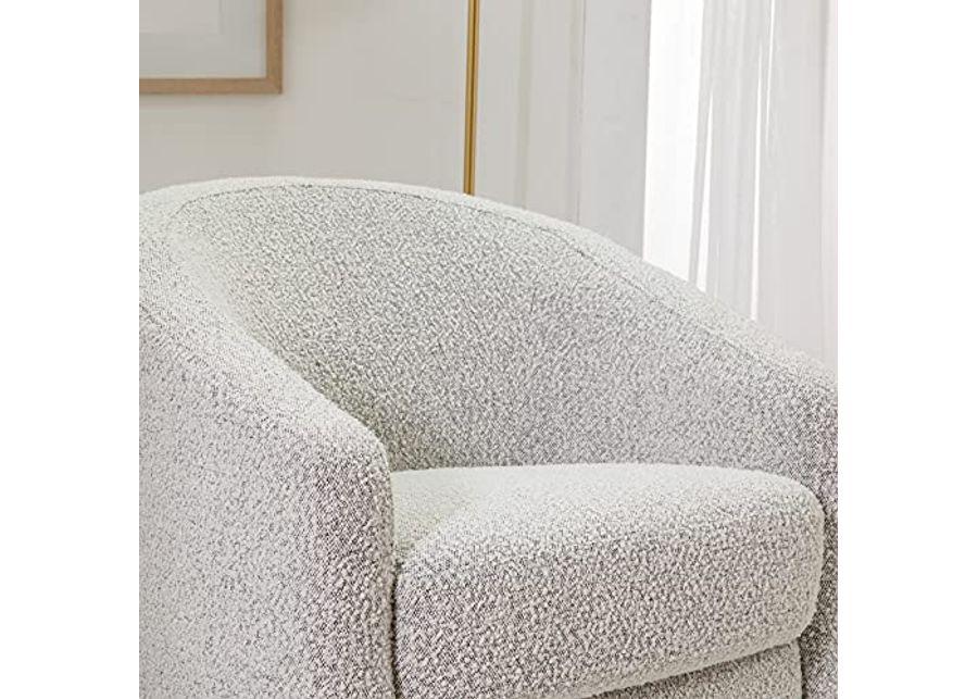 babyletto Madison Swivel Glider in Black White Boucle, Greenguard Gold and CertiPUR-US Certified