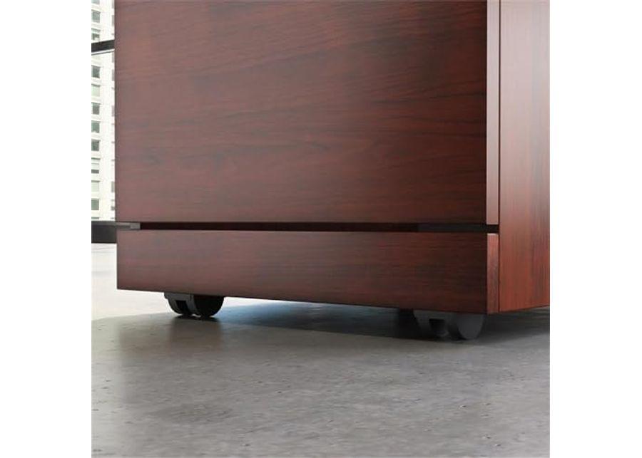 OfficeWorks by Sauder Affirm 72" x 24" 2-File Single Ped Desk, L: 71.10" x W: 23.47" x H: 29.29", Classic Cherry finish