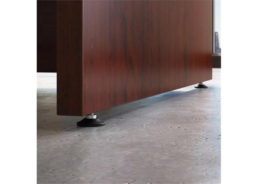 OfficeWorks by Sauder Affirm 72" x 24" 2-File Single Ped Desk, L: 71.10" x W: 23.47" x H: 29.29", Classic Cherry finish