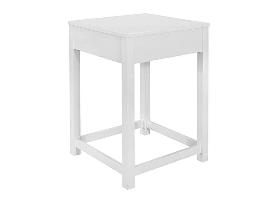 Lexicon Ozias Square Home Office Corner Unit Table, 22" x 22", White