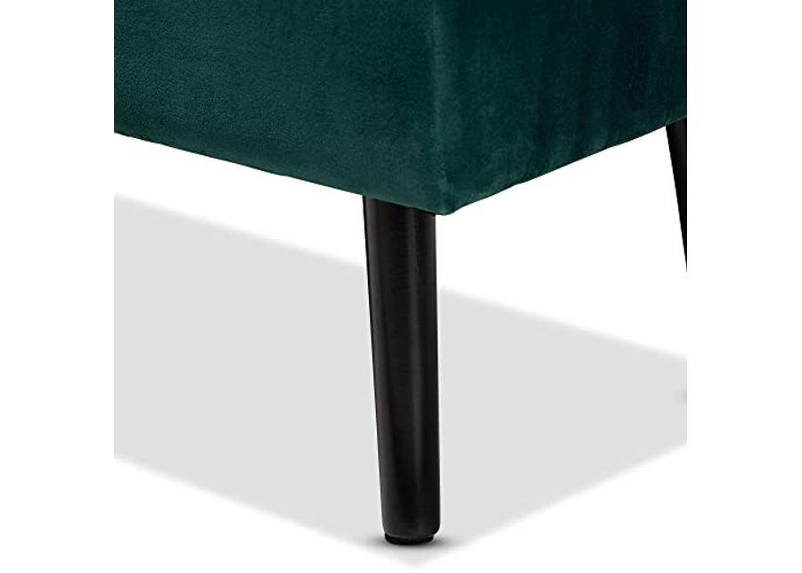 Baxton Studio Caine Benches & Banquettes, One Size, Green/Dark Brown