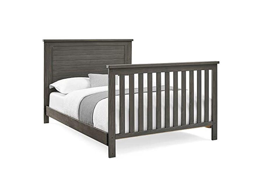 Delta Children Simmons Kids Caden 6-in-1 Convertible Crib with Trundle Drawer, Greenguard Gold Certified, Rustic Grey