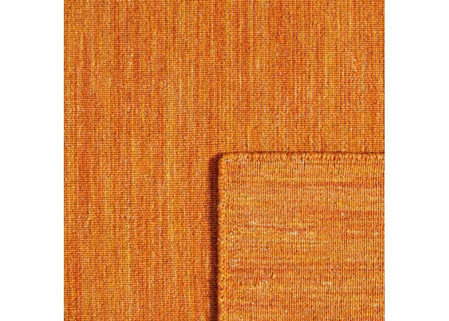 Safavieh Kilim Collection 8' x 10' Orange KLM850P Handmade Casual Solid Premium Wool Living Room Dining Bedroom Area Rug