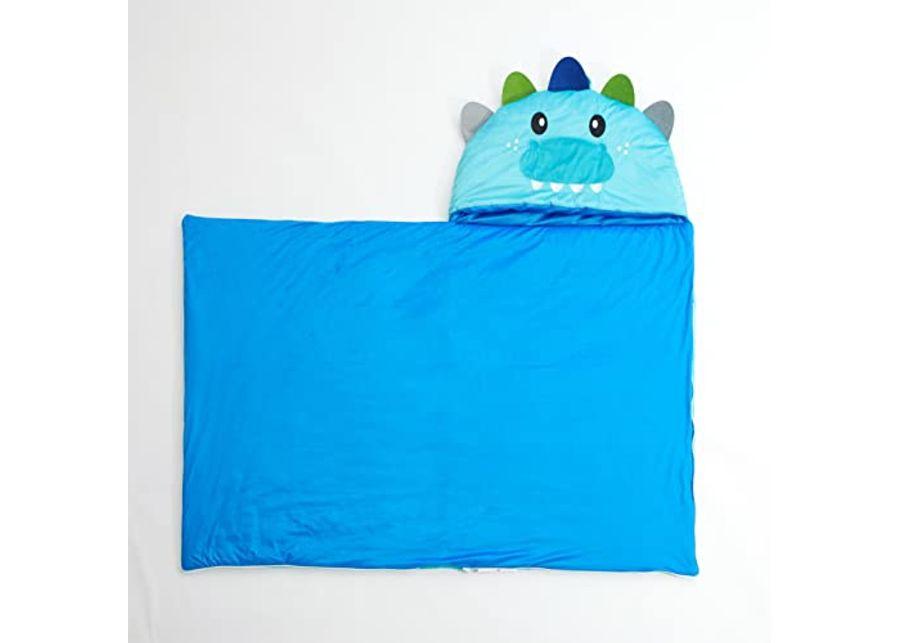 Heritage Kids Figural Dinosaur Soft Plush Hooded Sleeping Bag,30”W x 54”L