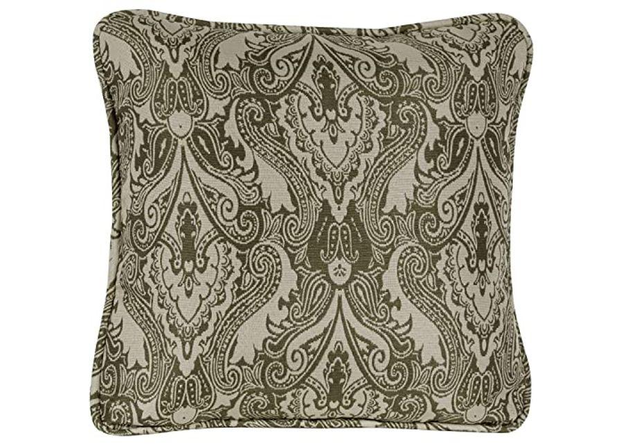 Hanover, Meadow Green Medallion Indoor/Outdoor Throw Pillow, Decorative, Set of 1