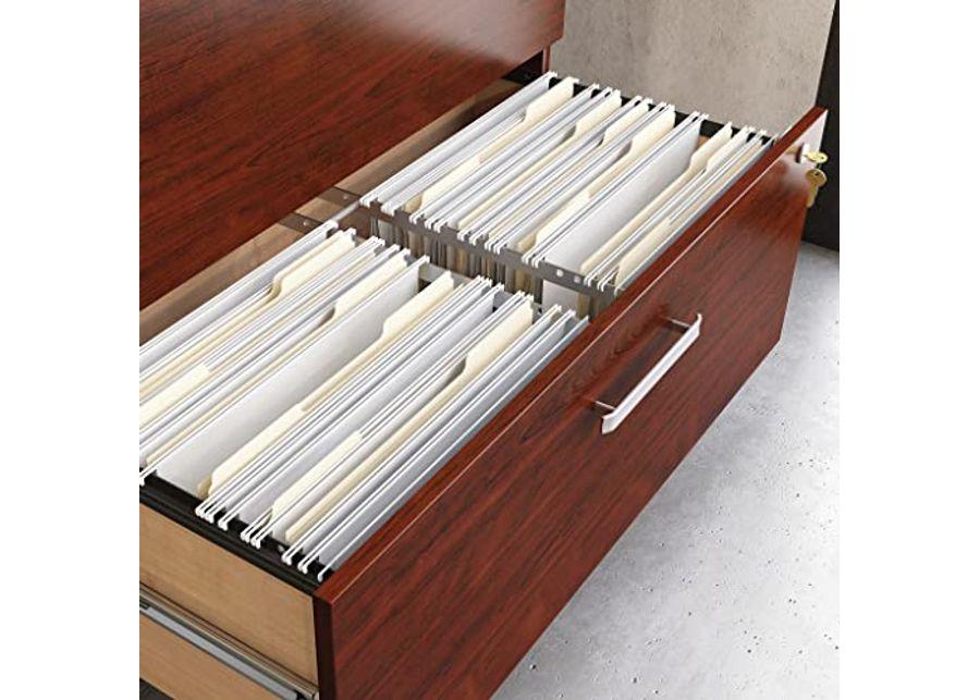 OFFICE WORKS BY SAUDER Affirm Commercial Lateral File Cabinet, L: 35.43" x W: 23.47" x H: 29.29", Classic Cherry