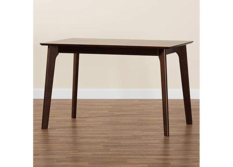 Baxton Studio Seneca Modern and Contemporary Dark Brown Finished Wood 47-Inch Dining Table