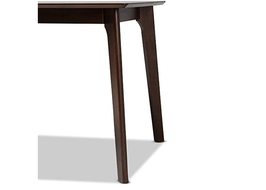 Baxton Studio Seneca Modern and Contemporary Dark Brown Finished Wood 47-Inch Dining Table