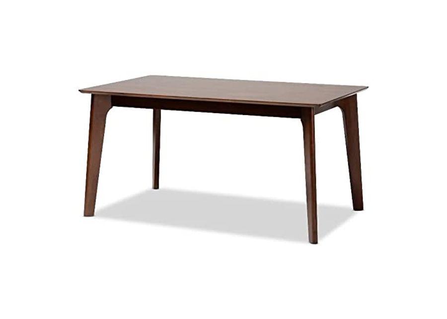 Baxton Studio Seneca Dark Brown Finished Wood 59-Inch Dining Table