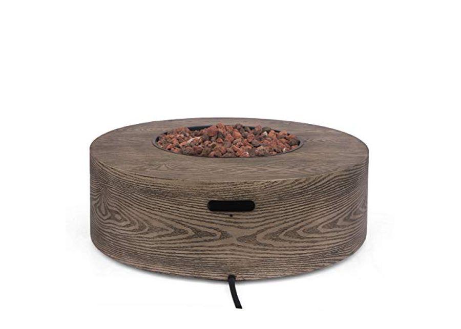 Christopher Knight Home 317509 Senoia Fire Pit, Brown Wood Pattern