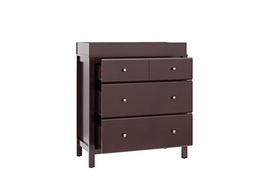 Stork Craft Horizon Chest with Changing, 3 Drawer with Topper, Espresso