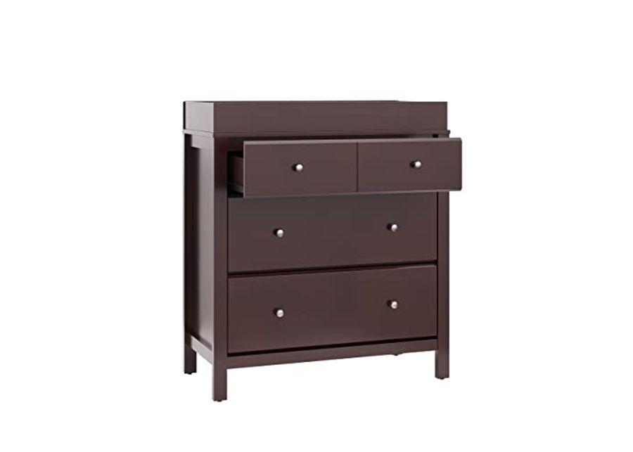 Stork Craft Horizon Chest with Changing, 3 Drawer with Topper, Espresso