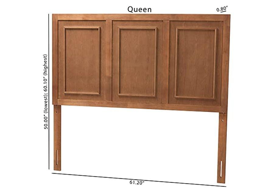 Baxton Studio Giordano Headboard, Queen, Ash Walnut