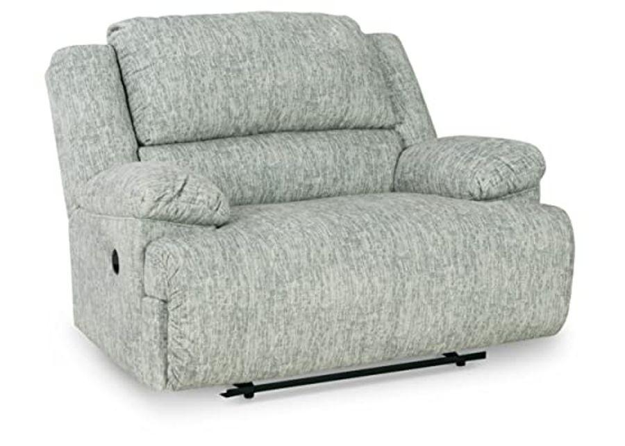 Signature Design by Ashley McClelland Transitional Zero Wall Wide Seat Recliner, Light Gray