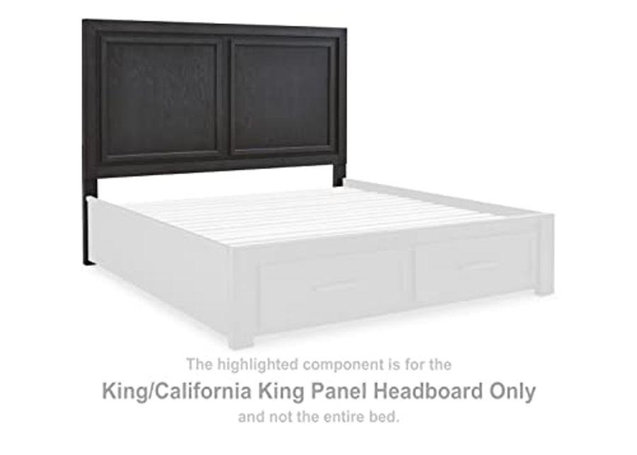 Signature Design by Ashley Foyland Contemporary Panel Headboard ONLY, King/California King, Black