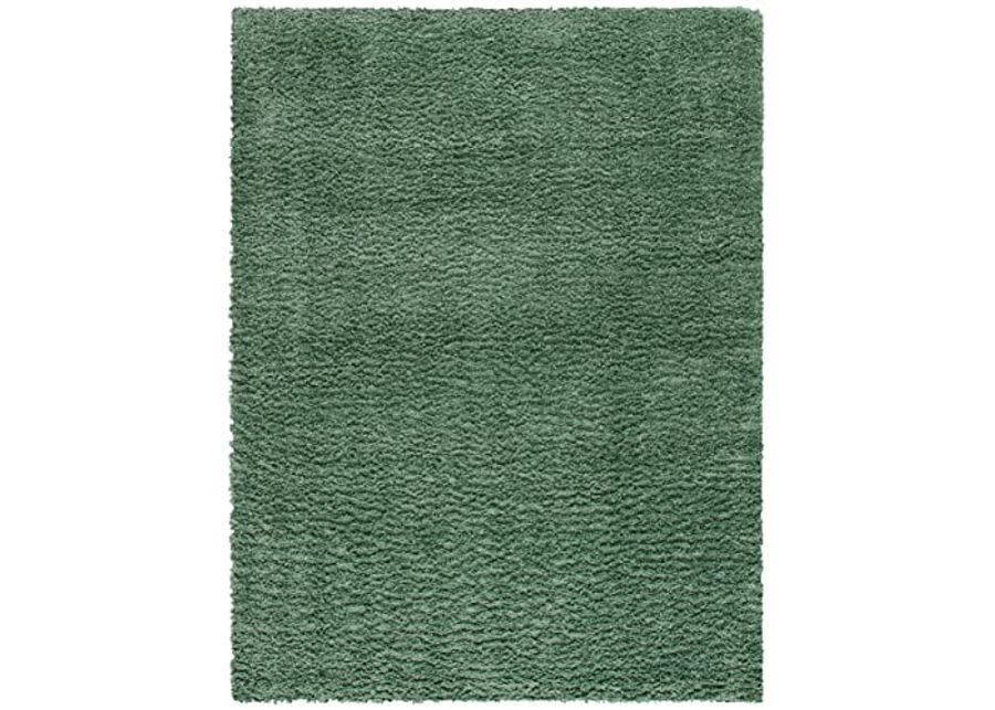 Safavieh August Shag Collection 10' x 14' Green AUG200Y Solid Non-Shedding 1.5-inch Thick Area Rug