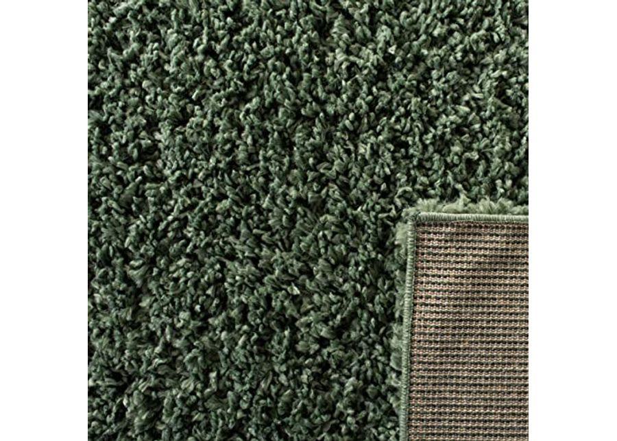 Safavieh August Shag Collection 10' x 14' Green AUG200Y Solid Non-Shedding 1.5-inch Thick Area Rug