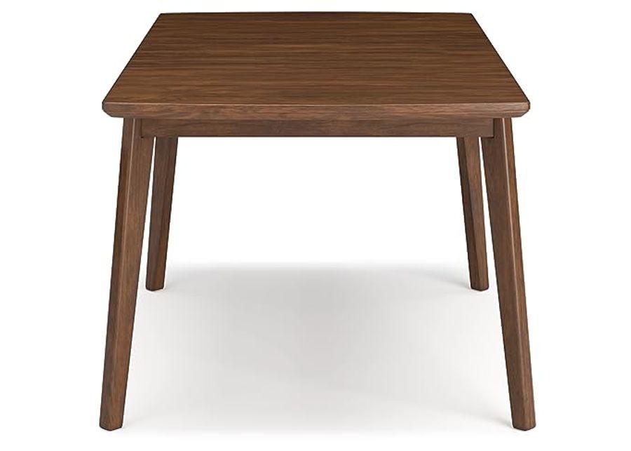 Signature Design by Ashley Lyncott Traditional Rectangular Dining Room Self-Storing Extension Table, Seats up to 6, Brown