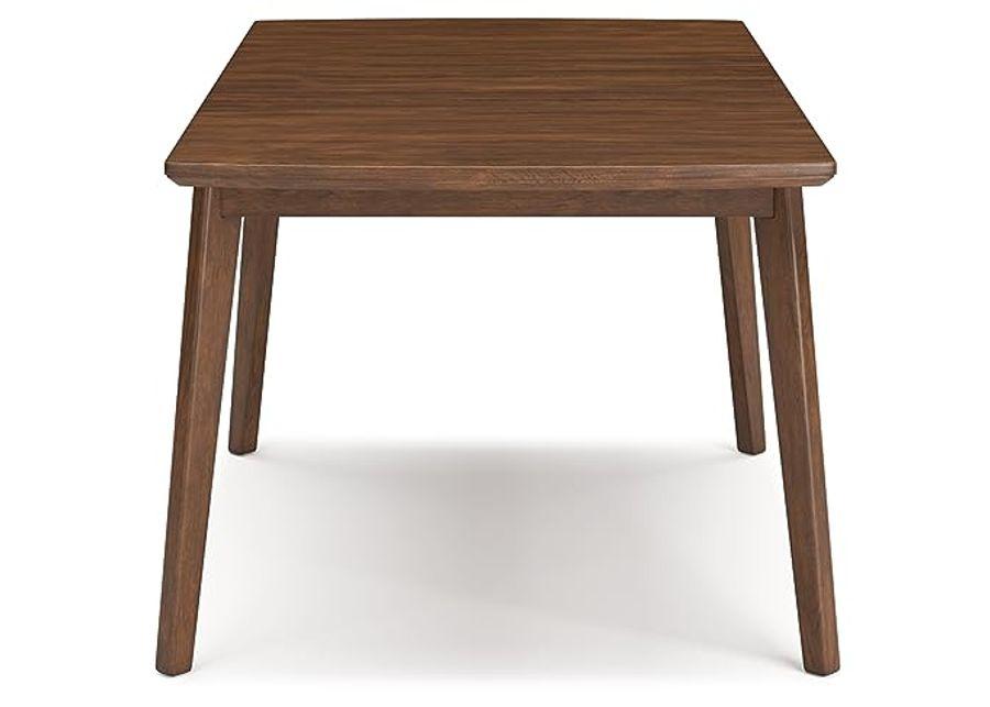 Signature Design by Ashley Lyncott Traditional Rectangular Dining Room Self-Storing Extension Table, Seats up to 6, Brown