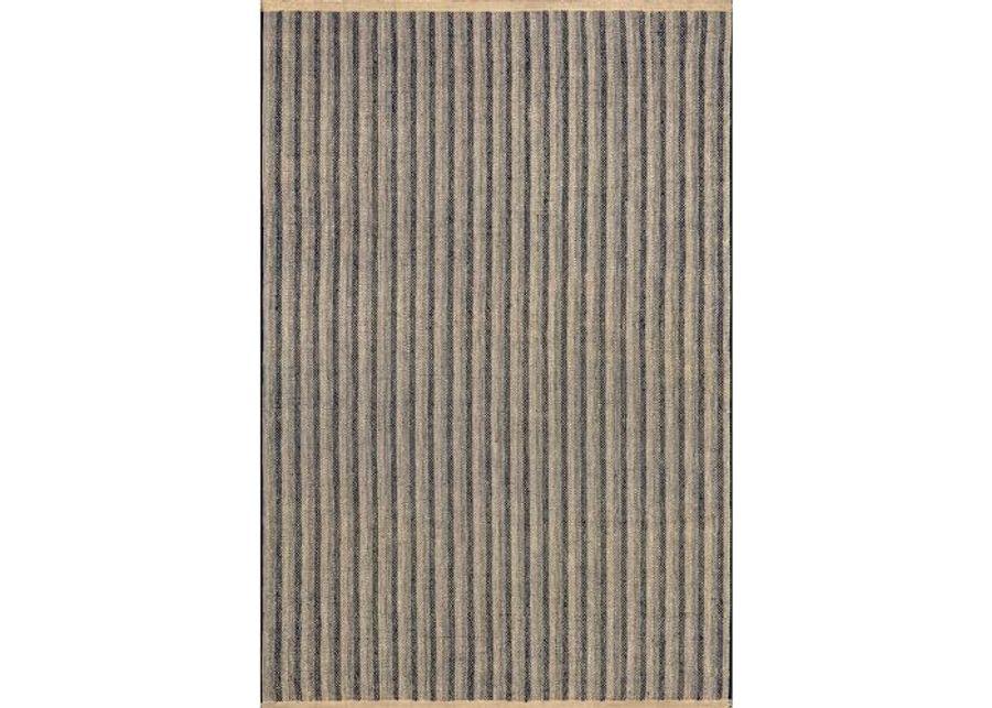 nuLOOM Rugs USA x Emily Henderson Lake Striped Jute Area Rug, 10x14, Blue