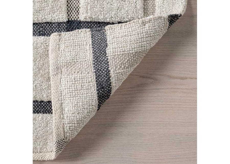 nuLOOM Rugs USA x Emily Henderson Rowena Checked Wool Area Rug, 6x9, Ivory