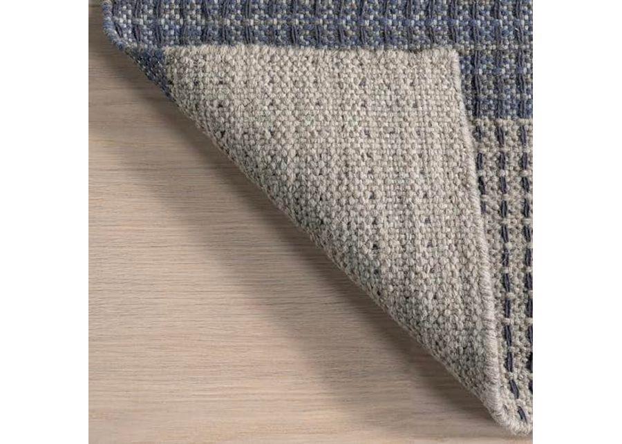 Rugs USA x Emily Henderson Portland Plaid Wool Area Rug, 9x12, Blue