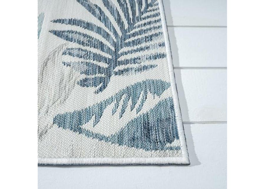 L. R. Resources, Inc. Binny Sin Palm Fronds Coastal Indoor/Outdoor Reversible Area Rug, 2' x 8'