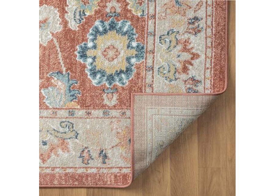 L. R. Resources, Inc. Alison Eve Rust/Ivory Classic Traditional Traditional Indoor Area Rug, 3'11" x 6'