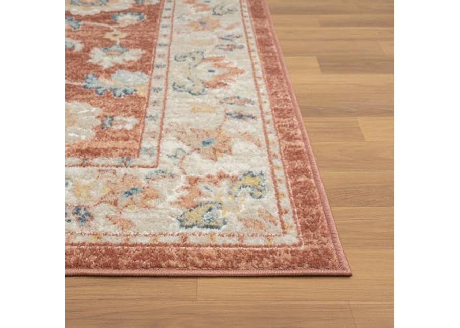 L. R. Resources, Inc. Alison Eve Rust/Ivory Classic Traditional Traditional Indoor Area Rug, 3'11" x 6'