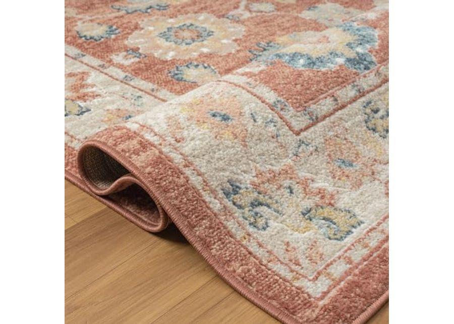 L. R. Resources, Inc. Alison Eve Rust/Ivory Classic Traditional Traditional Indoor Area Rug, 3'11" x 6'