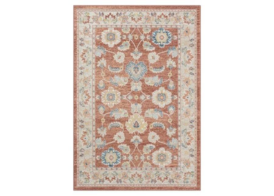 L. R. Resources, Inc. Alison Eve Rust/Ivory Classic Traditional Traditional Indoor Area Rug, 3'11" x 6'