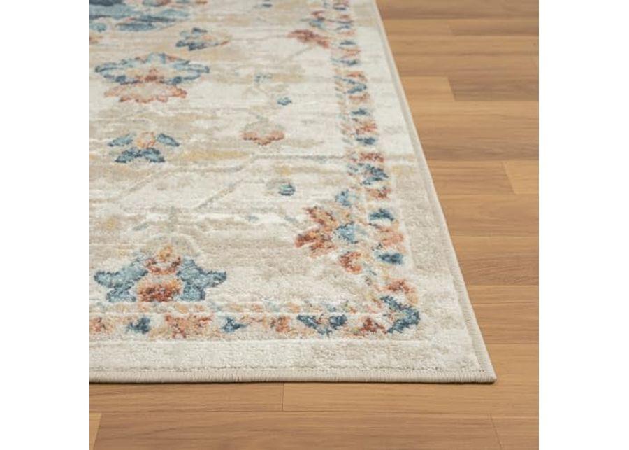 L. R. Resources, Inc. Alison Roy Blue/Ivory Classic Traditional Medallion Indoor Area Rug, 3'11" x 6'