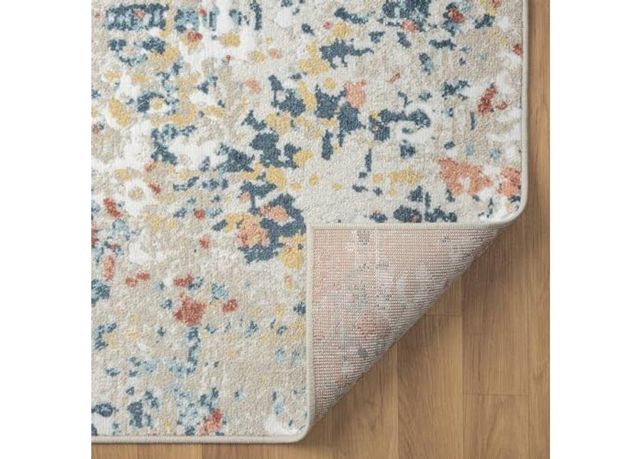 L. R. Resources, Inc. Alison May Gray/Multi Modern Contemporary Abstract Indoor Area Rug, 3'11" x 6'