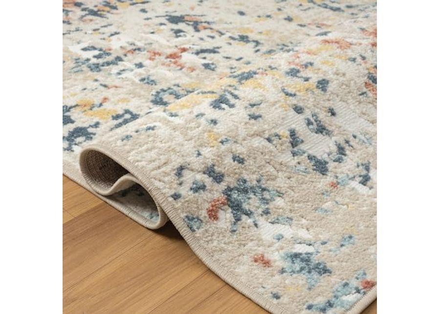 L. R. Resources, Inc. Alison May Gray/Multi Modern Contemporary Abstract Indoor Area Rug, 3'11" x 6'