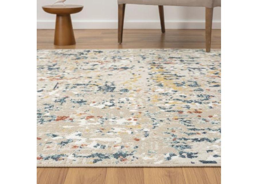 L. R. Resources, Inc. Alison May Gray/Multi Modern Contemporary Abstract Indoor Area Rug, 3'11" x 6'