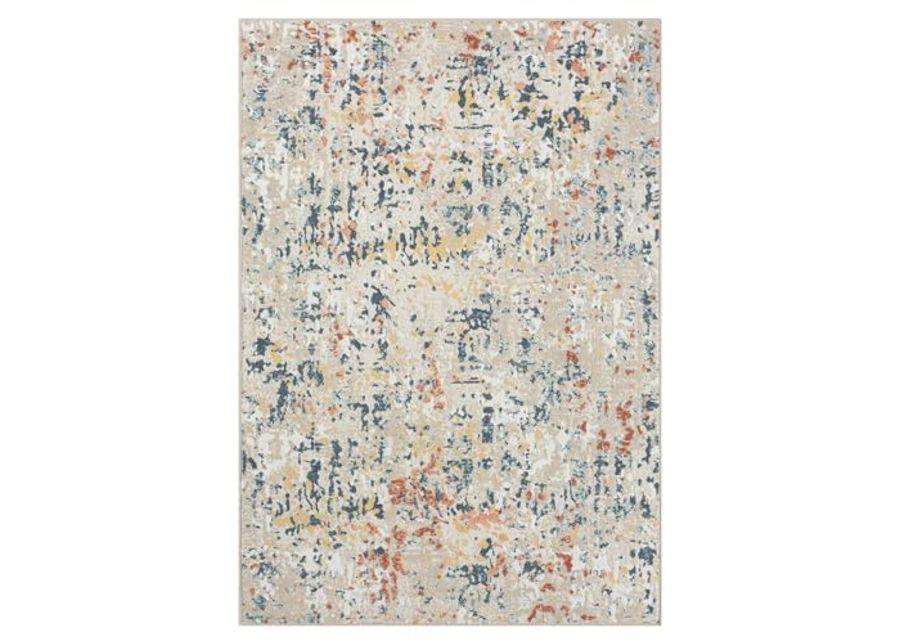 L. R. Resources, Inc. Alison May Gray/Multi Modern Contemporary Abstract Indoor Area Rug, 3'11" x 6'