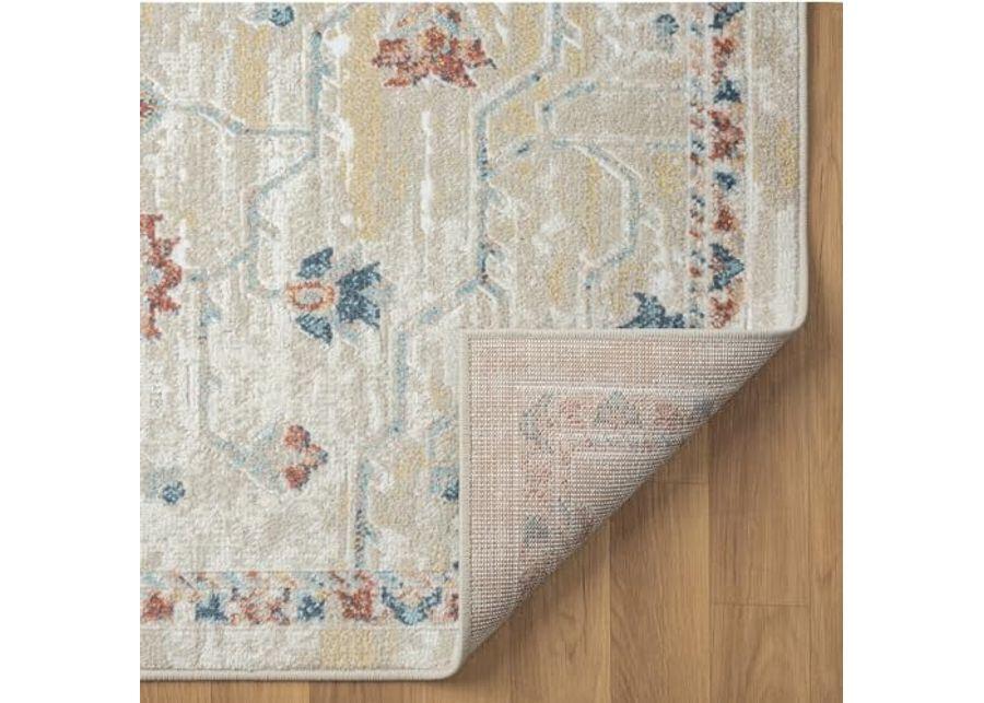 L. R. Resources, Inc. Alison Roy Rust/Ivory Classic Traditional Medallion Indoor Area Rug, 5'3" x 7'6"