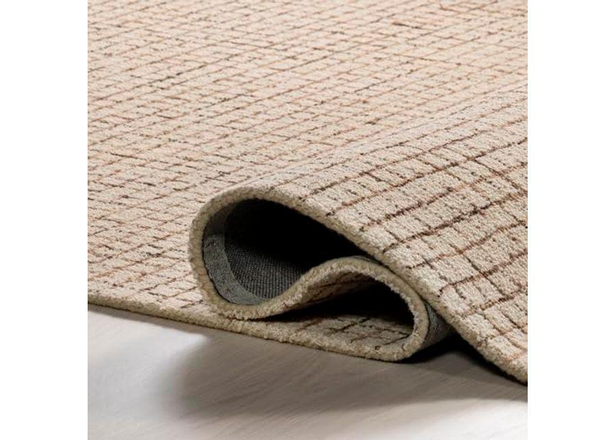 Rugs USA x Arvin Olano Melrose Checked Wool Area Rug, Cream, 5' x 8'