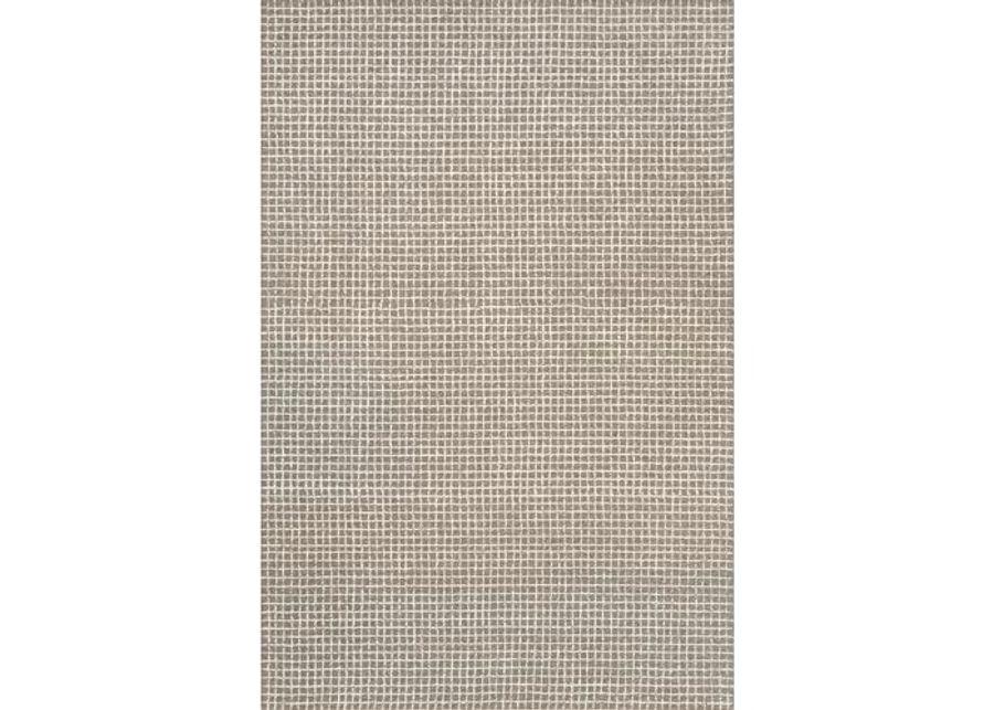 nuLOOM Rugs USA x Arvin Olano Melrose Checked Wool Area Rug, Grey, 12' x 15'