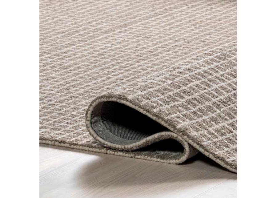 nuLOOM Rugs USA x Arvin Olano Melrose Checked Wool Area Rug, Grey, 12' x 15'