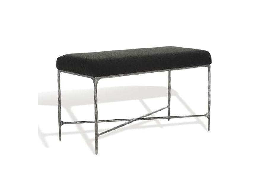 SAFAVIEH Mandy Boucle SFV9527 Bench, 16" W x 20" D x 25" H, Black