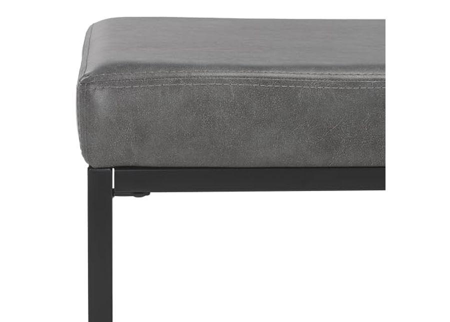 SAFAVIEH Yomi BCH6404 Bench, 48" W x 15" D x 18" H, Grey/Black