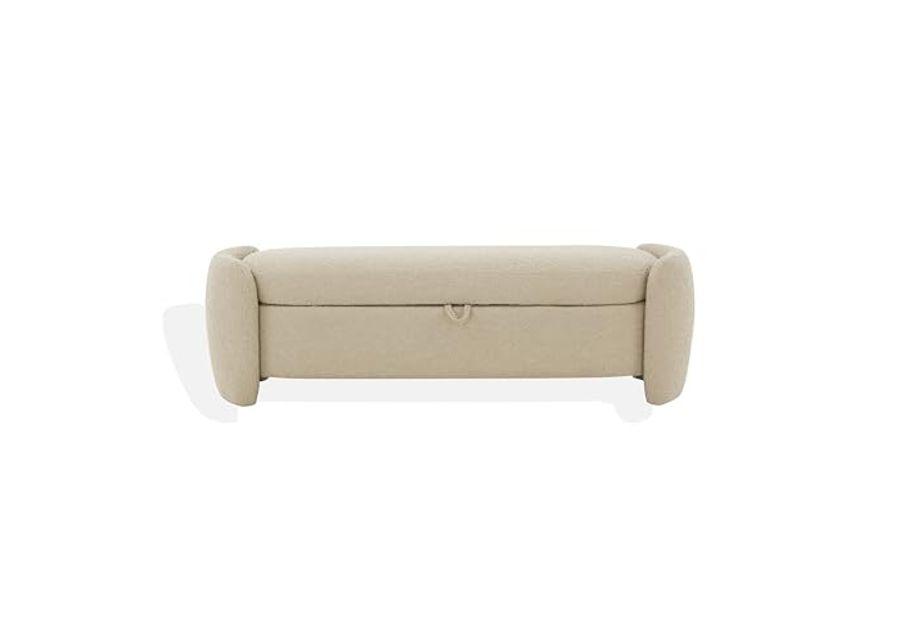 SAFAVIEH Danianna Boucle SFV4805 Bench, 21" W x 19" D x 51" H, Oatmeal