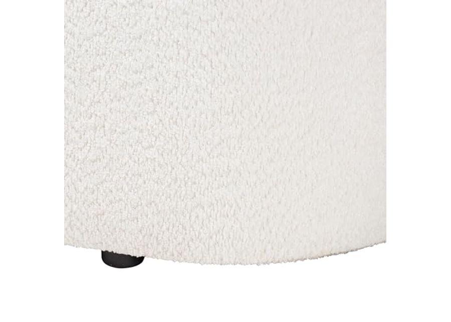 Baxton Studio Lavina Teddy-Bear Fabric Storage Bench, White